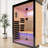 2 Person Far Infrared Home Of Hemlock, 2160w Power, 30 - 65 Degrees Celsius Temperature Range, Starry Sky And Colorful Lighting, Promote Well Being Detox Relaxation