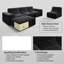 Canapé modulaire modulaire avec repose-pieds et repose-pieds-753706685