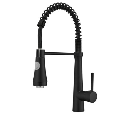 LED Commercial Kitchen Faucet With Pull Down Sprayer, Single Handle Single Lever Kitchen Sink Faucet