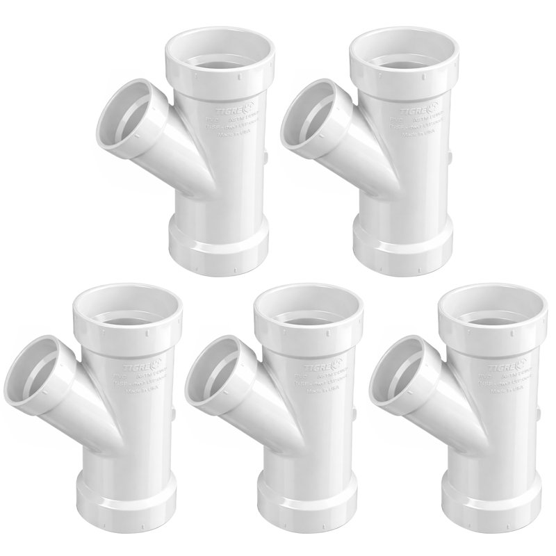 2 po x 1 1/2 po x 1 1/2 po, moyeu réducteur de vapeur en PVC, drain en PVC blanc, raccord d'évacuation et d'évacuation, (paquet de 25)