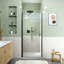 Porte de douche pivotante semi-cadrée 30 po x H 72 po avec verre trempé de 1 po d'épaisseur (6 mm)