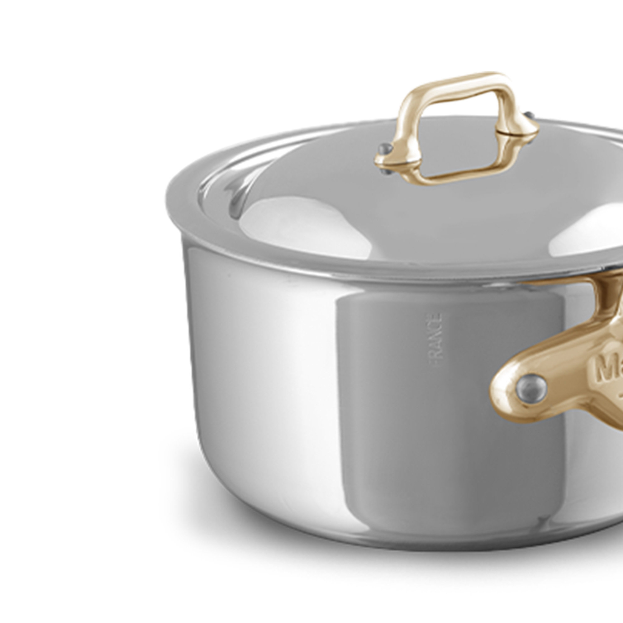 Mauviel M'COOK B Saucepan With Bronze Handle, 5-Ply Stainless