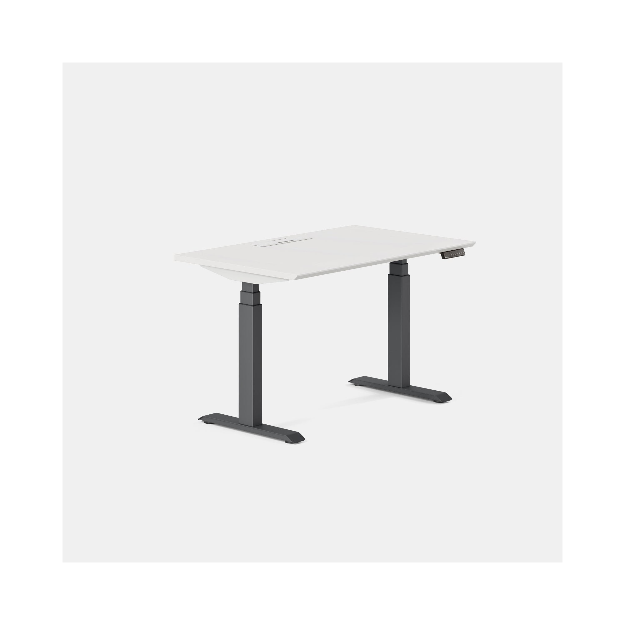 Standing Desk, White, 52" H x 48" W x 30" D, Charcoal