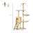 53" Plush Sturdy Interactive Cat Condo Tower Scratching Post Activity Tree House - Beige