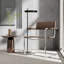 Chaise de bureau Fred en similicuir et acier inoxydable Fred-941764622