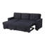 Canapé-lit modulaire réversible en tissu tissé avec méridienne de rangement-264482431