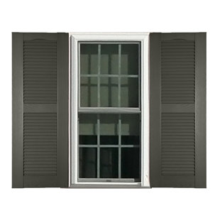 Custom Louvered Shutter with Cathedral Top (Set of 2)