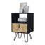 Table de chevet noire et Macadamia