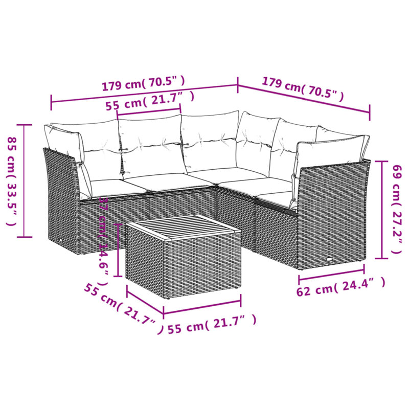 Vidaxl Garden Sofa Set