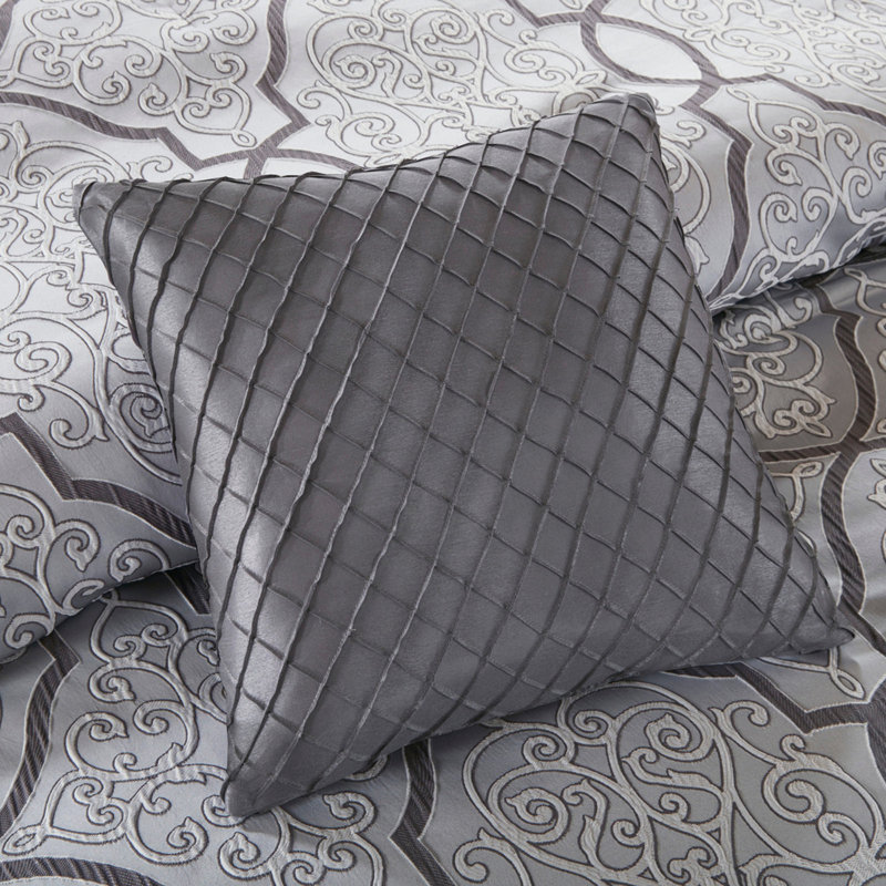 12 Piece Comforter Set With Cotton Bed Sheets Silver