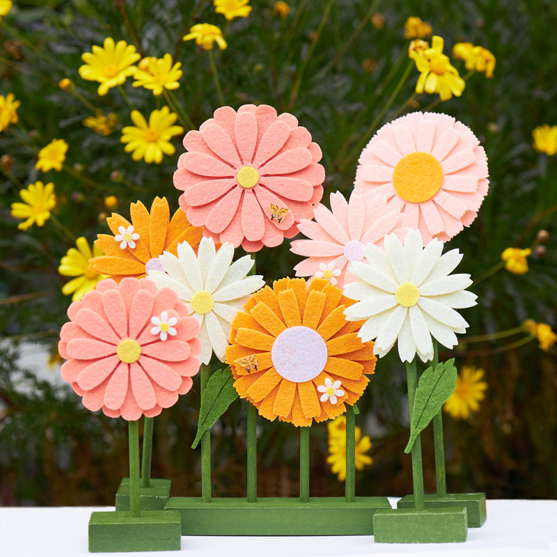 Daisy Felt Table Set - Pink & Orange