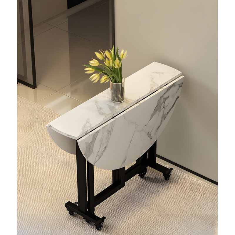 Table de salle à manger pliante et compacte pour petits espaces, table ronde extensible avec design multifonctionnel, portable et compacte pour un usage domestique
