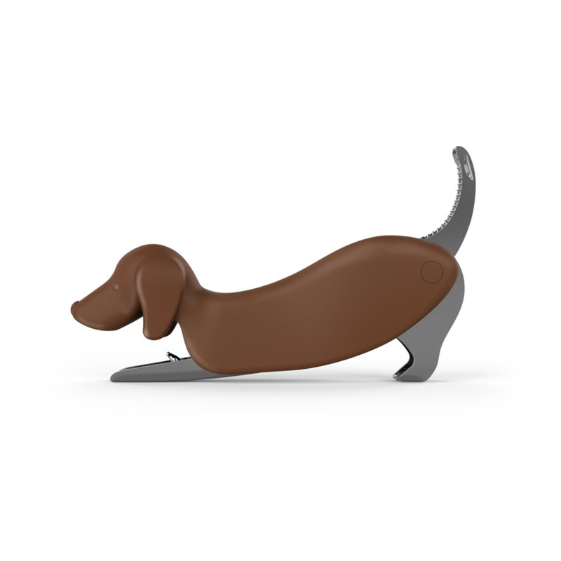 Véritable tire-bouchon en forme de teckel Fred WINER DOG, brun