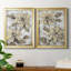 Poinsettia Study I - Ensemble de 2 peintures sur toile encadrées-96792312-96792315
