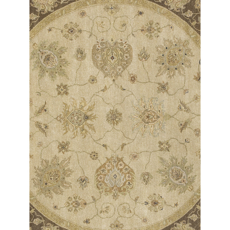 Wool Oriental Indoor Rug, Round 10'