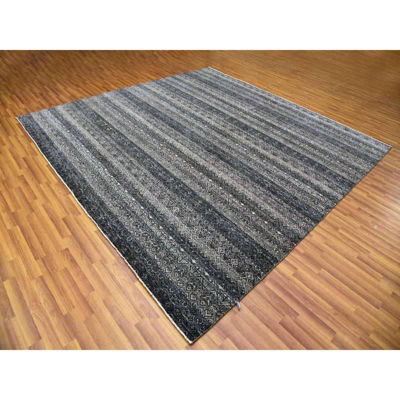 Tapis unique de 10 pi x 10 pi Plattsmouth - gris