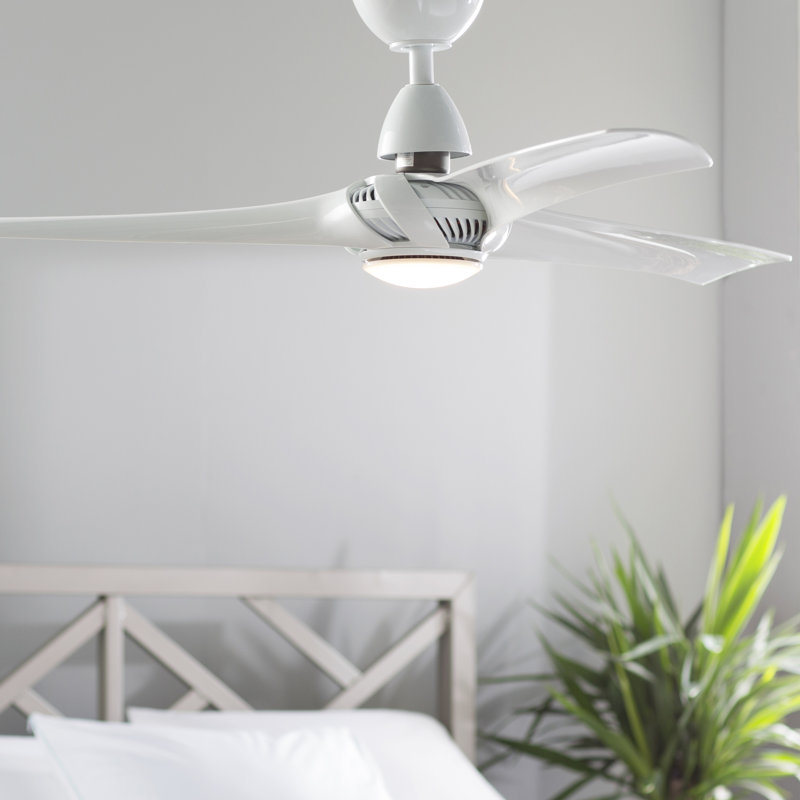 Ventilateur de plafond à hélice à DEL à 3 pales de 52 po avec ensemble d'éclairage inclus Cairo, Noir mat