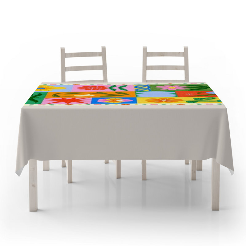 Washable Tablecloth (55 x 71 in), 50% Cotton / 50% Polyester, Easy Care, Machine Washable at 86°F, Tumble Dryer Safe, Ironable | Perfect for Dining Room & Special Occasions, Elegant and Durable Design