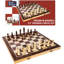 Jeu d'échecs pliant en bois