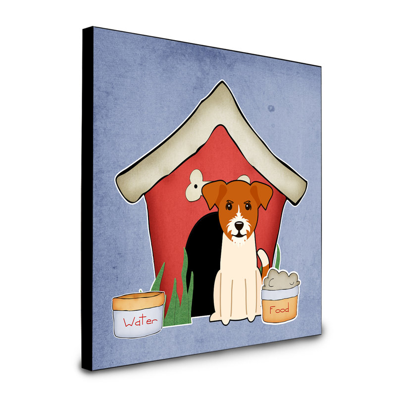 Panneau mural d’art collection dog house Scarvinia, Jack Russell terrier