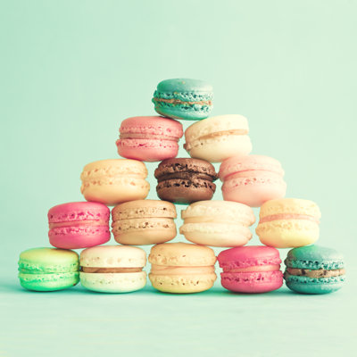 Pyramid Of Macaroons - Wrapped Canvas Print