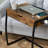 Table End Table with Charging Station, Couch Tables That Slide Under, C Shaped Side Table with Storage, Small Table Couch Desk for Small Spaces