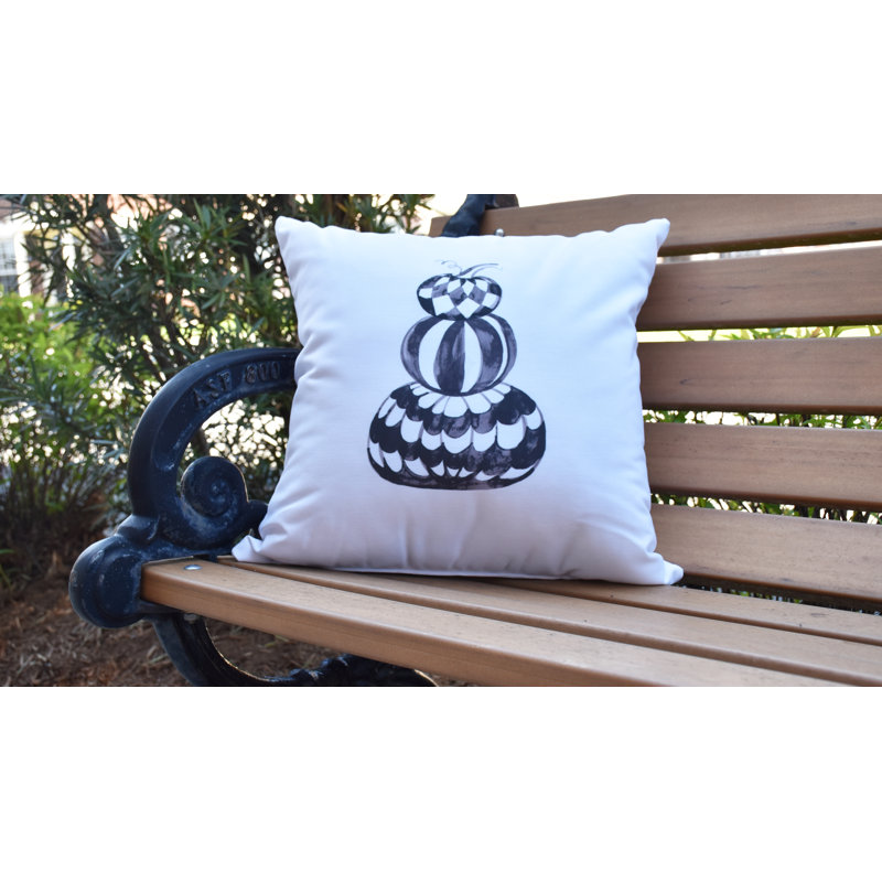Housse et insert de coussin extérieur Witches Brew Square, Crème, 16 po x 1 po
