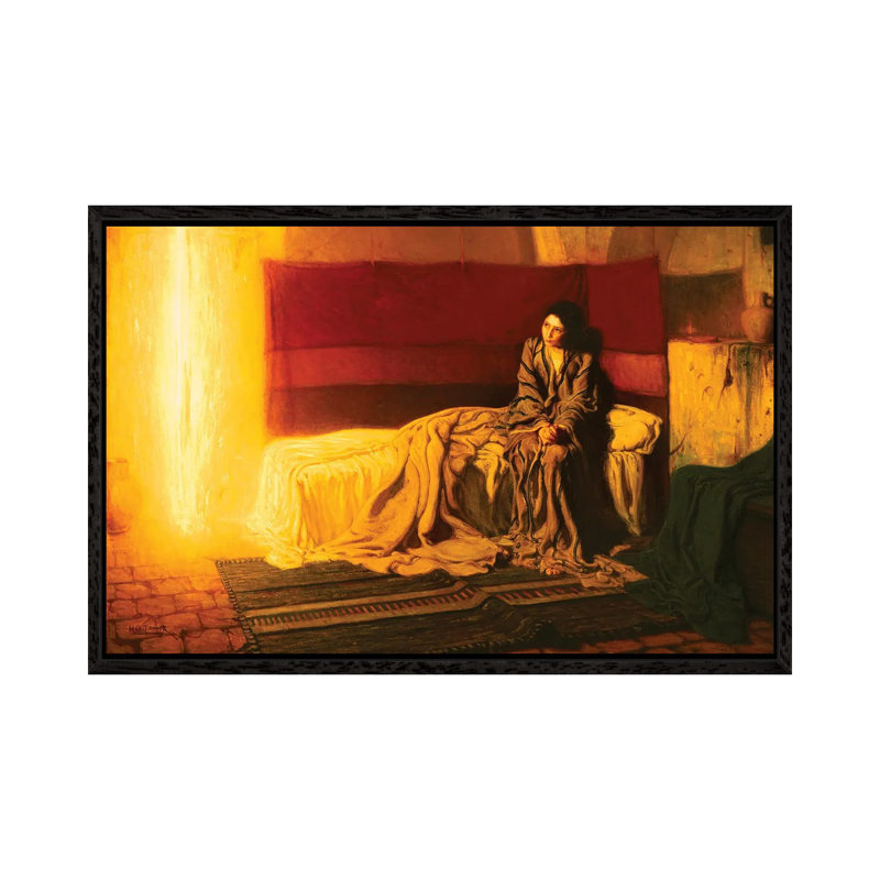 The Annunciation, 1898 by Henry Ossawa Tanner - Painting on Canvas, 45.72cm H x 66.04cm W x 3.81cm D, Black Framed