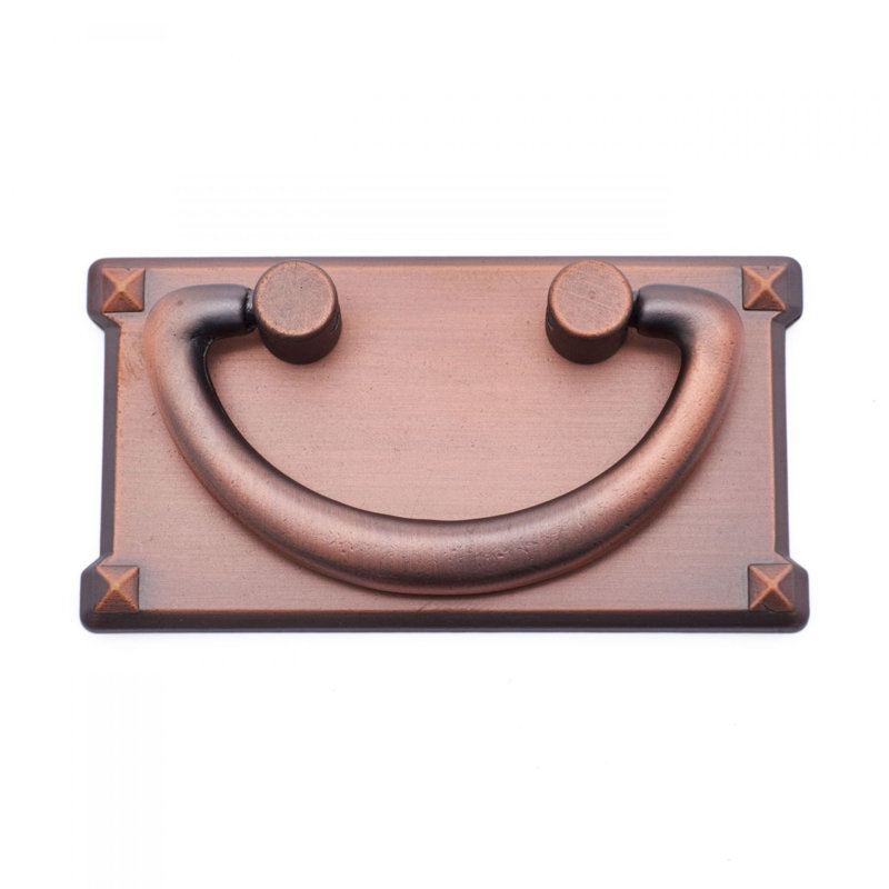Poignée plaquée rectangulaire 1 1/2 po de centre à centre CF Series, Distressed Copper