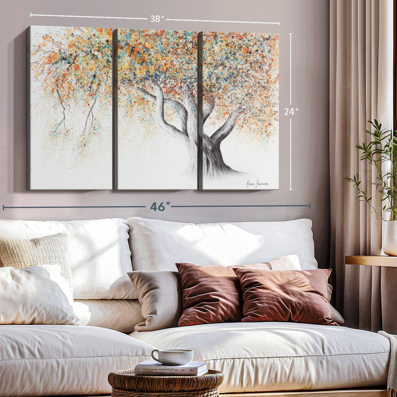 " Rusty Autumn Tree ", 24" H x 38" W x 1.25" D