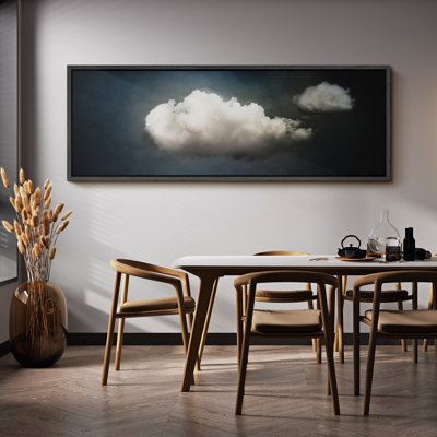 «Clouds Artistic Cloud Vintage Style Antique Retro Fine Art Colorful Room Extra Large Wall Decor», reproduction encadrée