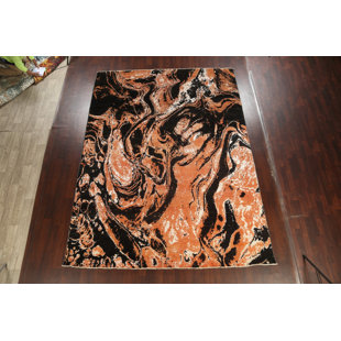 One-of-a-Kind 9'1" X 12'3" New Age Area Rug in Coral