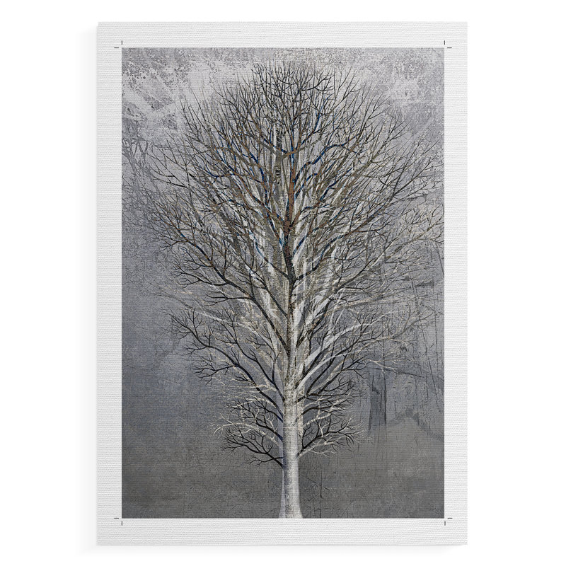 Arbre d'argent III - impression sur toile seulement - non encadrée, H 36 po x l 24 po
