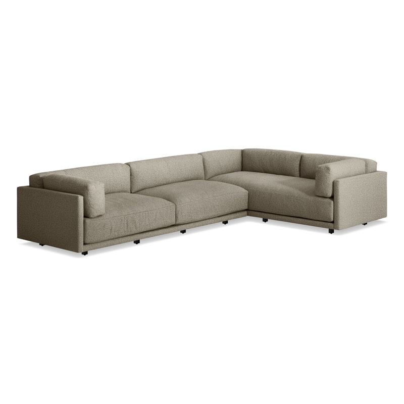 Sunday Sectional, Left Hand Facing, Sanford Black Crossweave