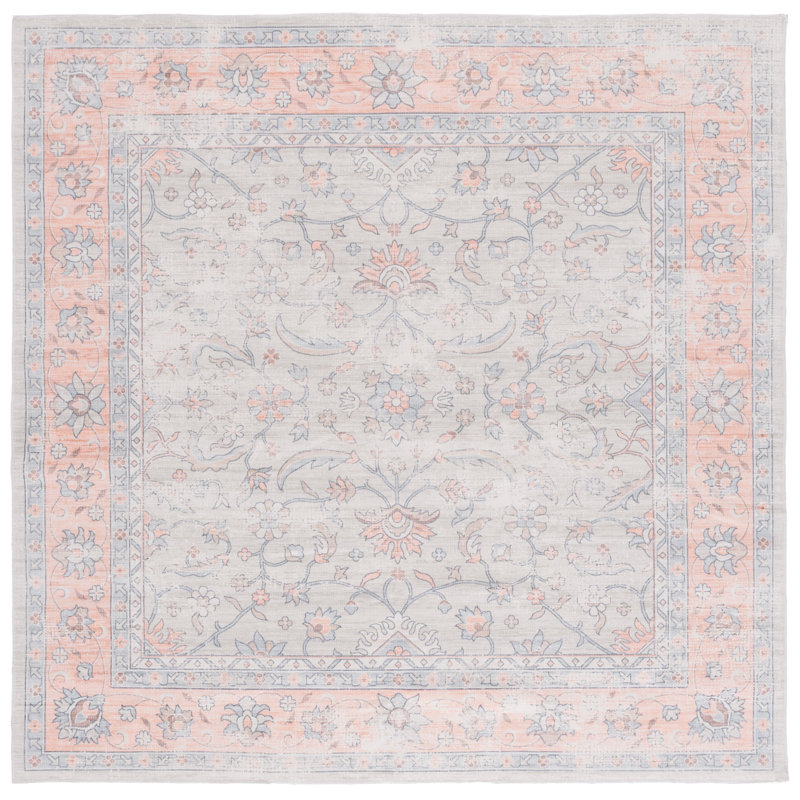 Maritess Machine Washable Southwestern Rug, Square 6'