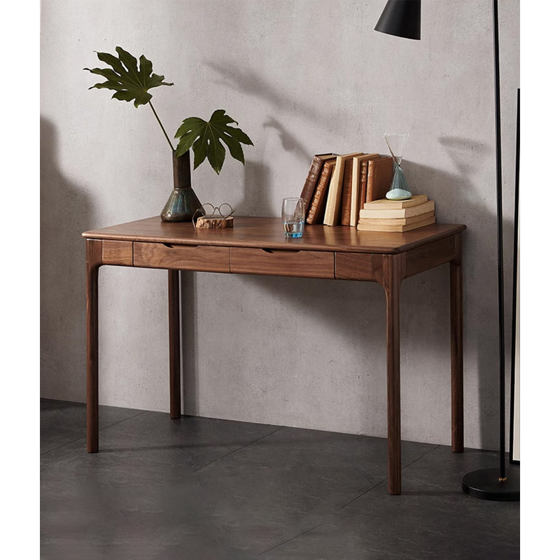 Bureau en noyer noir clair clair, 29.53" H x 47.24" W x 22.05" D