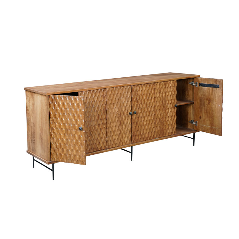 Hollingsworth 90'' Solid Wood Sideboard, Brown