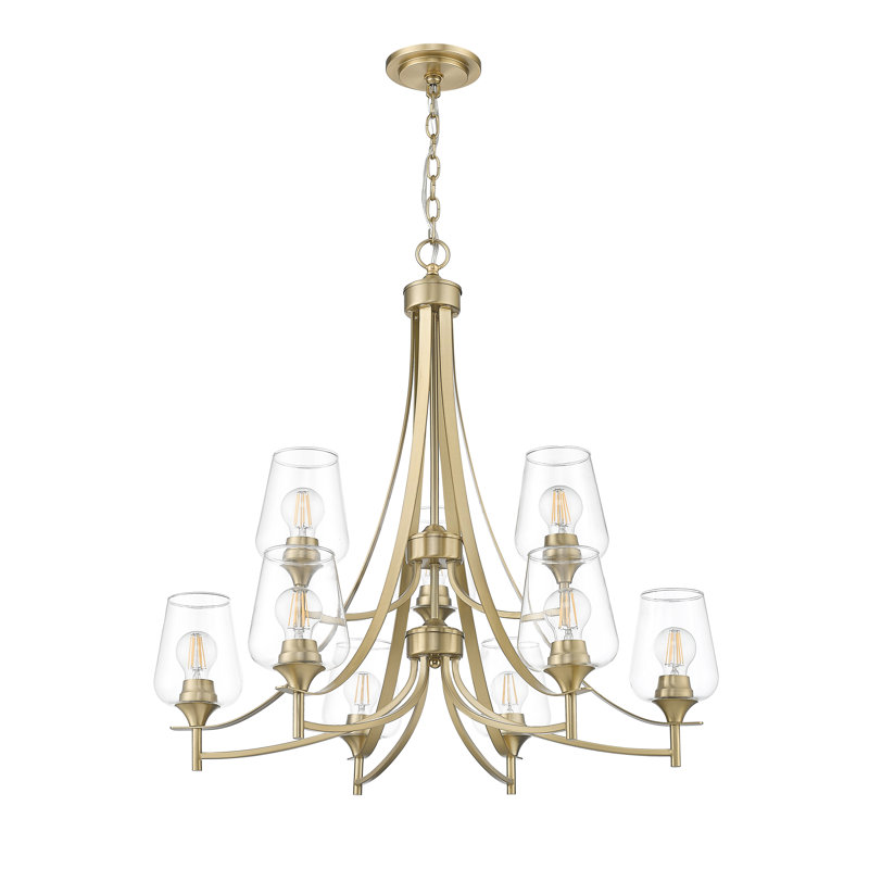 Lustre 9 lumières Annabell, 9 lumières, H 31,5 po x l 31 po x P 31 po
