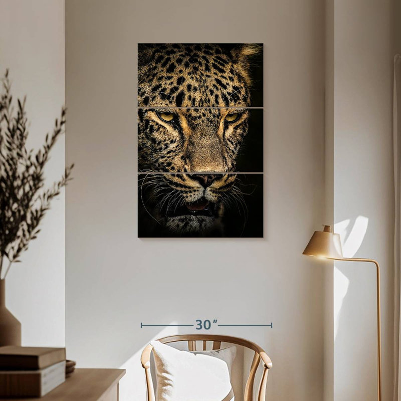Brampt Waiting Leopard, 57" H x 36" W