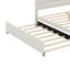 Grand lit plateforme tapissier avec lit gigogne et tiroirs-206221460
