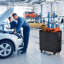 Coffre à outils roulant 34,3 po avec 6 tiroirs - Organisateur de garage mobile, tous les tiroirs pour les petites pièces et les outils, fabrication en acier robuste