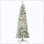 Arbre de Noël artificiel mince enneigé avec branches réalistes, 350 lumières DEL et 641 pointes préinstallées