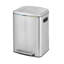40L Dual Trash Can Kitchen Waste Rubbish Garbage, Dual Step Garbage Can & Recycle Bin with 2 Removable Inner Buckets (Silver, 40L)
