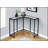 Contemporary Narrow Accent Console Table - Grey Laminate & Black Metal For Entryway, Living Room, Or Bedroom | Gift Idea-440607658-440607661