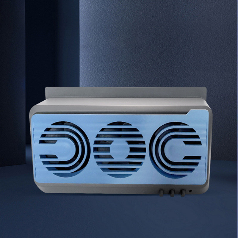Ventilateur de voiture intégré à ventilateur d'extérieur et à aspiration intégré Kondieu, Black