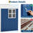 10 ft. W x 8 ft. D Outdoor Metal Storage Shed with Window & Lockable Door, Blue-123797465