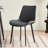 Grey PU Leather & Iron Leg Dining Table Set (2-Piece)