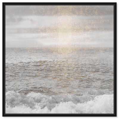 «Water Grey Sea Coastal», impression sur toile