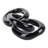 Decorative Glass Chain Link Sculpture Figurine For Home Decor - Modern Decorative Objects For Statue Accent Or Decorations For Living Room - 13", Black-994874678
