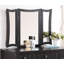 Unique Modern Bedroom Vanity Set W Stool Foldable Mirror Drawers Black Colour MDF Veneer 1Pc Vanity Set